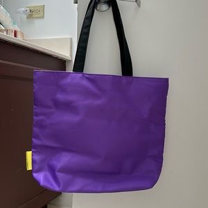 Clinique purple tote bag